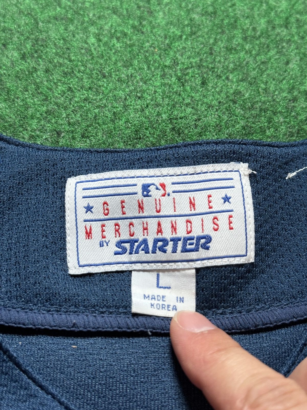 MLB × Starter × Vintage Vtg 90s Derek Jeter New York Yankees STARTER Baseball Jersey Size US L / EU 52-54 / 3 - 4 Thumbnail