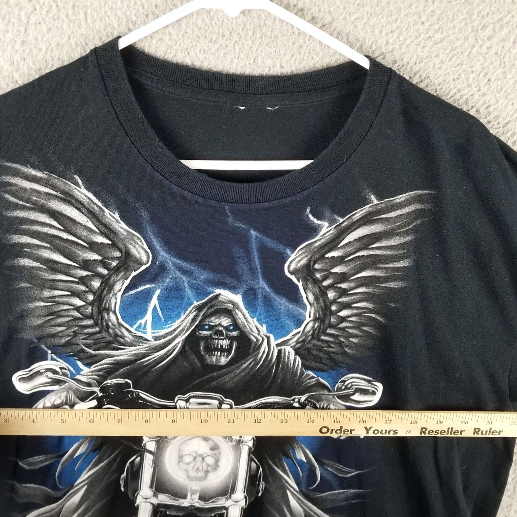 Harley Davidson Vintage Motorcycle Shirt Men Large Angel Of Death Skull Bike Harley Davidson Size US L / EU 52-54 / 3 - 5 Thumbnail