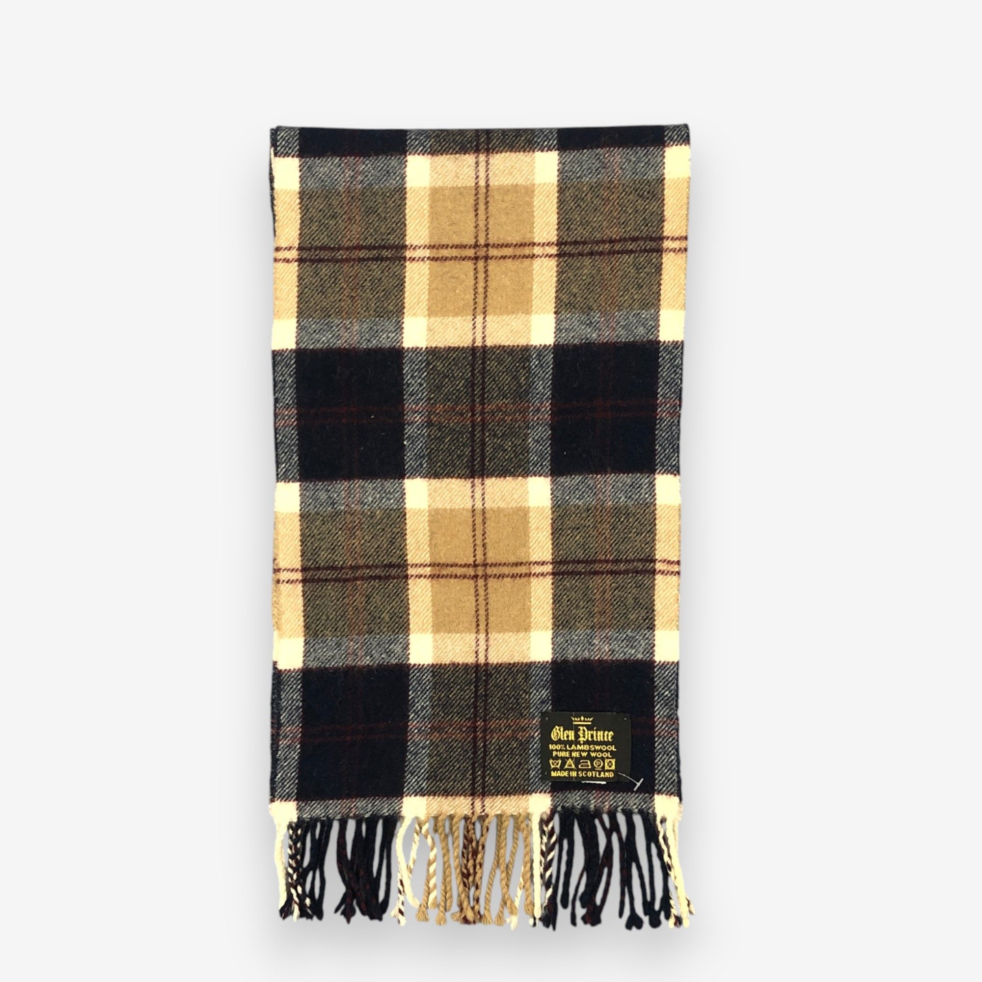 Japanese Brand Vintage Glen Prince Scarf Muffler Wool Plaid Winter Scarves Size ONE SIZE - 2 Thumbnail