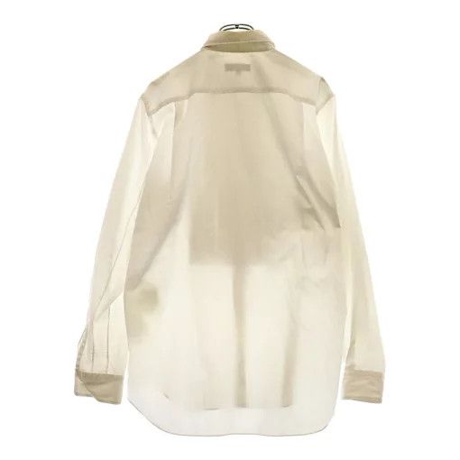 Comme des Garcons Homme Plus Shirt Inside frill cotton long sleeve button up plain White Size US S / EU 44-46 / 1 - 2 Thumbnail