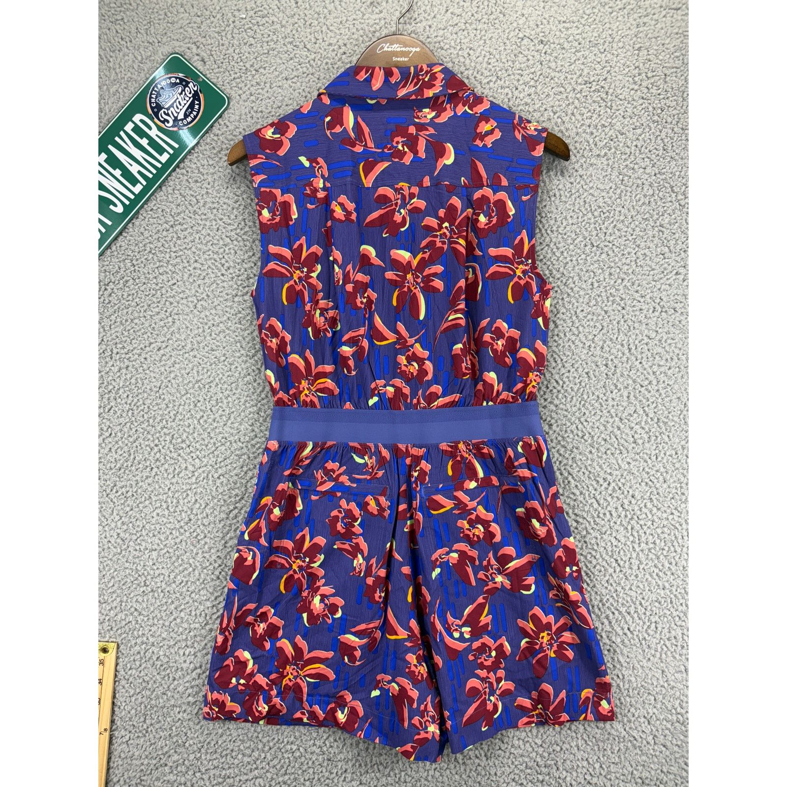 Athleta Athleta Brooklyn Romper Womens 6 Purple Floral UPF 50 Size M / US 6-8 / IT 42-44 - 5 Thumbnail