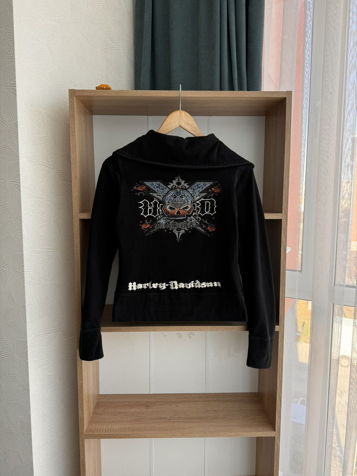 Harley Davidson Vintage Harley-Davidson Japanese W' Big Logo Zip Hoodie Size S / US 4 / IT 40 - 1 Thumbnail