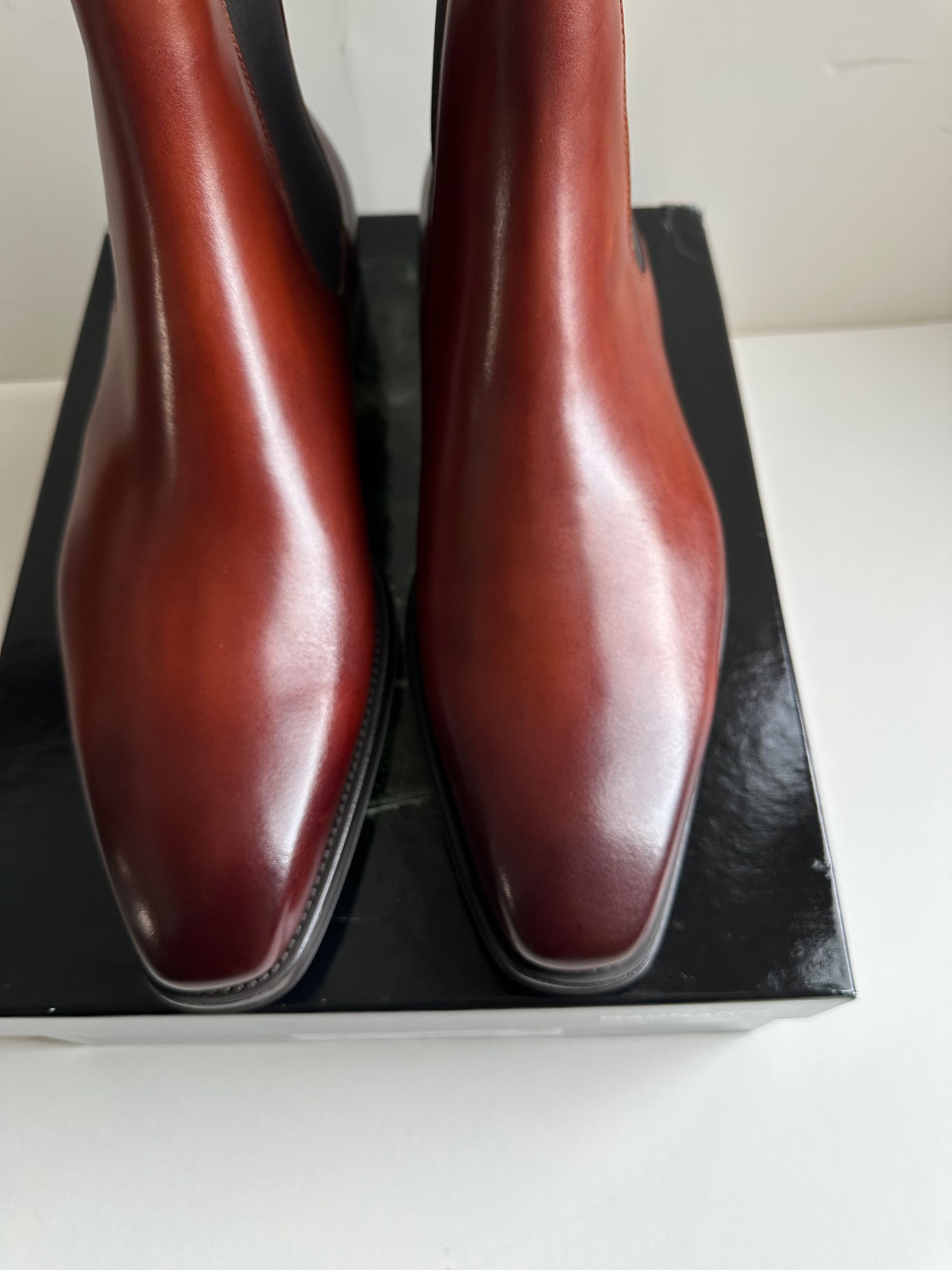 Magnanni Magnanni Burlo Chelsea Boots (24199) - Cognac - 14D (NIB) Size US 14 / EU 47 - 7 Thumbnail