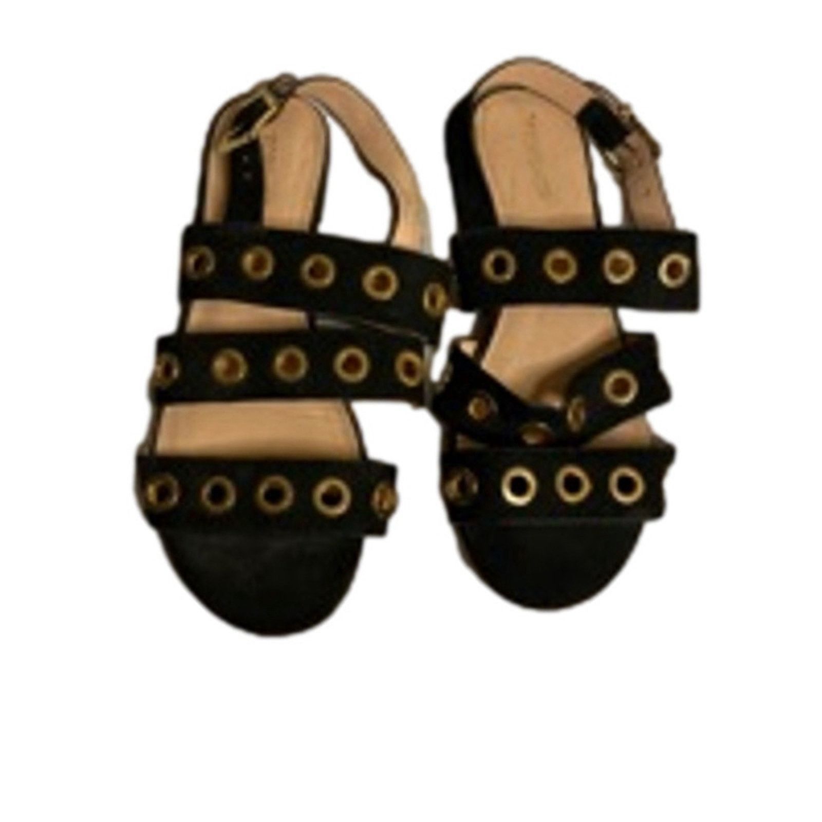 Topshop Edgy Black Grommet Gladiator Sandals Topshop Women’s 6 Size US 6 / IT 36 - 2 Thumbnail