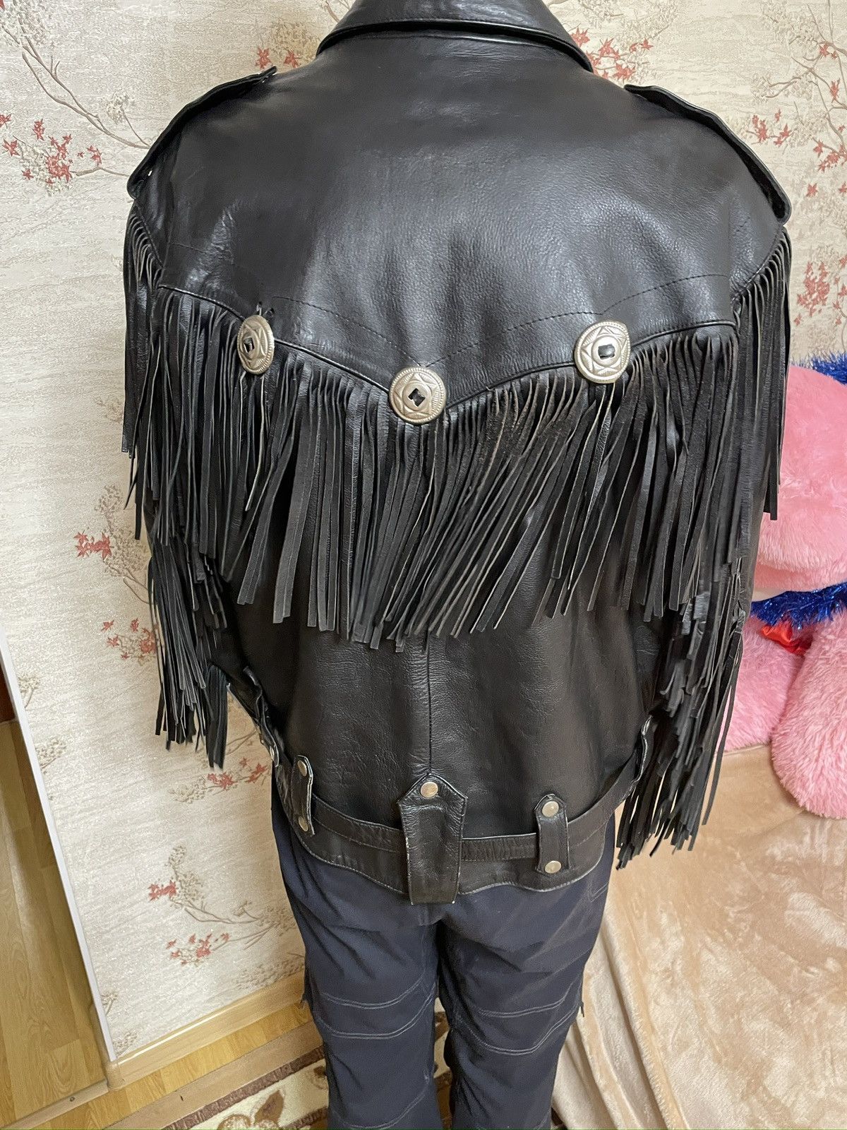 Vintage vintage biker leather suede fringe jacket rare M-L Size US M / EU 48-50 / 2 - 18 Thumbnail