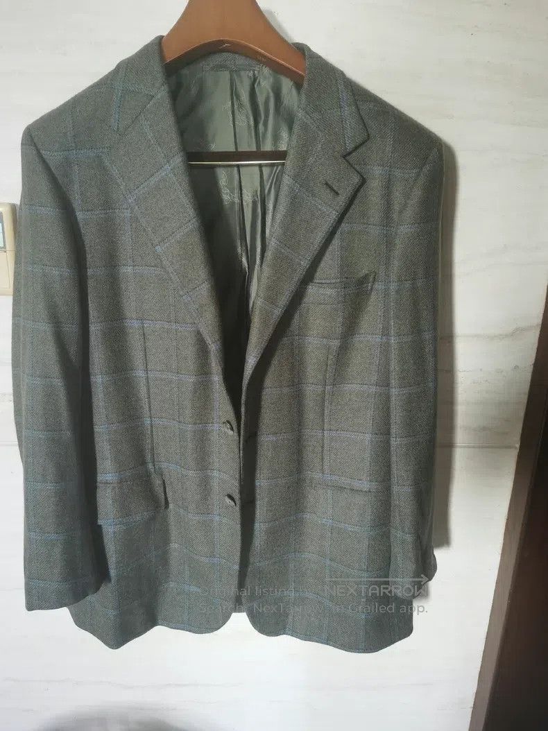Brioni Brioni Thick Winter Pure Cashmere Windowpane Pattern Suit Size US L / EU 52-54 / 3 - 2 Thumbnail