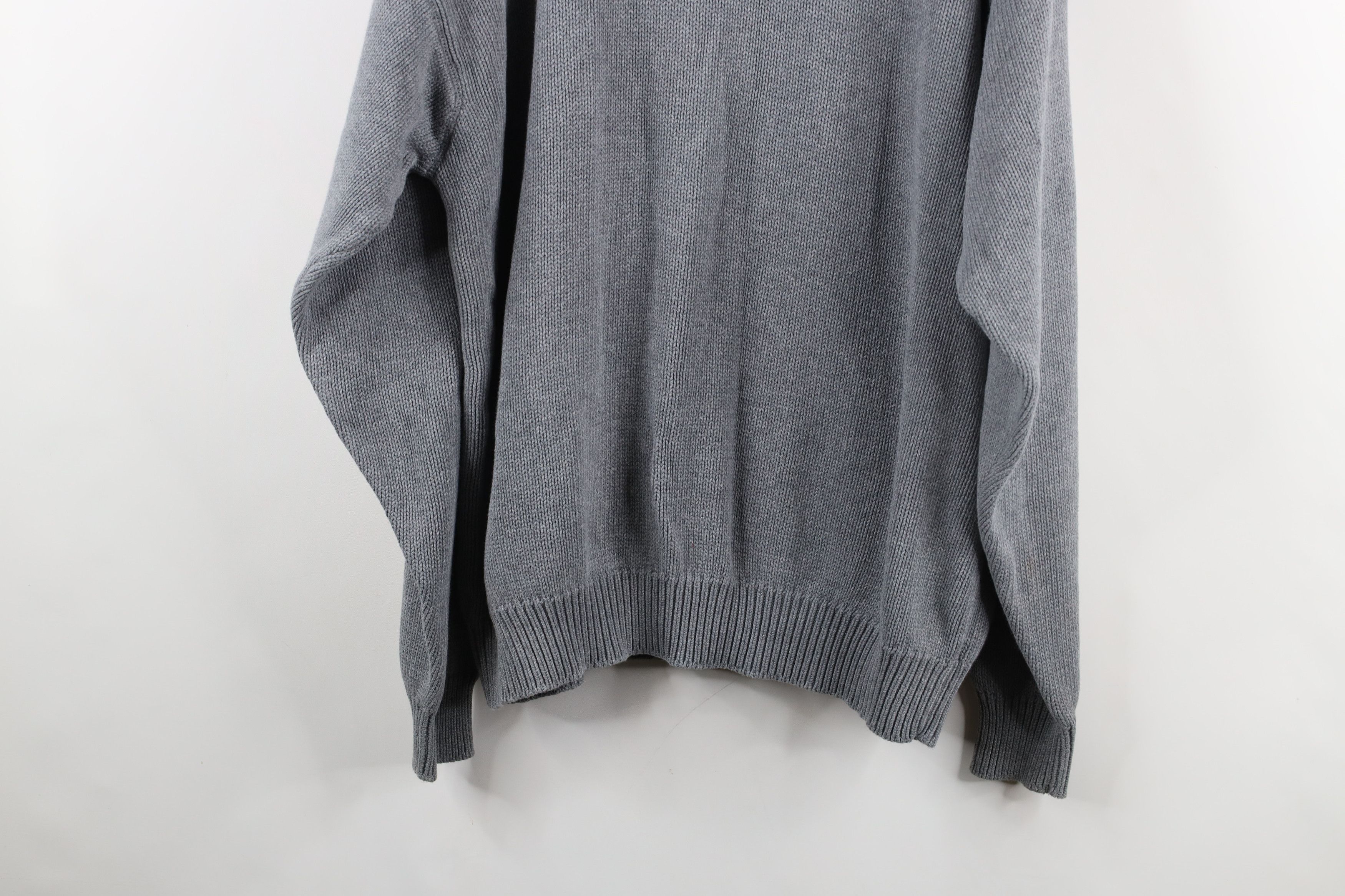 Vintage Vintage 90s Streetwear Cotton Knit Crewneck Sweater Gray Size US XL / EU 56 / 4 - 9 Thumbnail