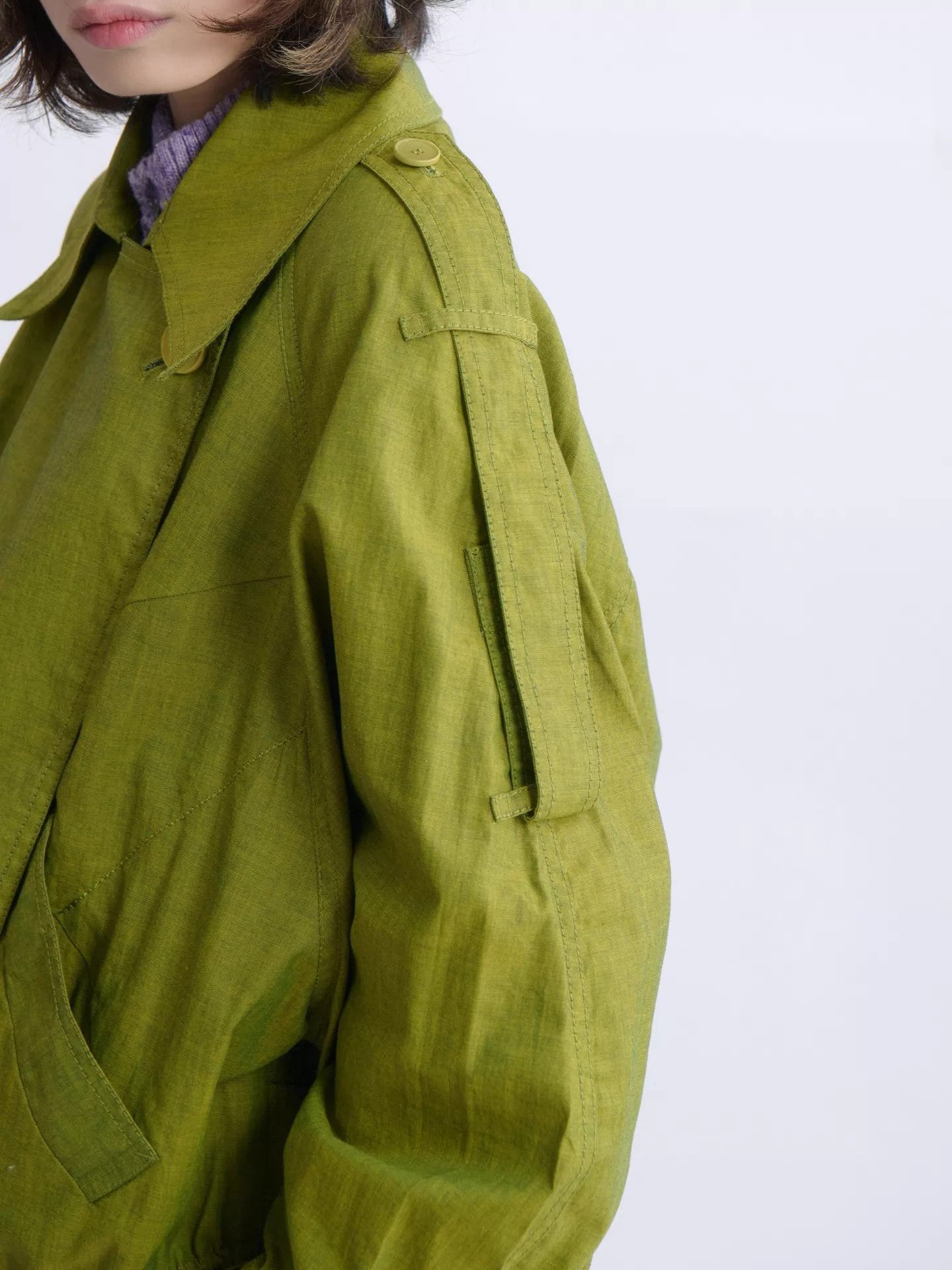 Christian Wijnants Christian Wijnants moss green boxy short jacket Size XS / US 0-2 / IT 36-38 - 2 Thumbnail