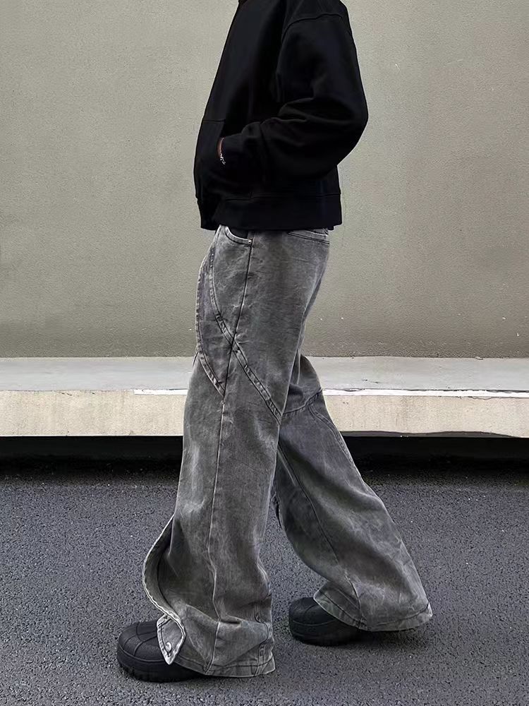 Japanese Brand × Jean Vintage deconstructed patchwork washed high street jeans Size US 30 / EU 46 - 2 Thumbnail