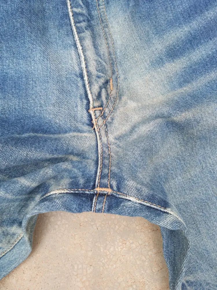 Japanese Brand Vintage Edwin Faded Blue Distressed Jeans 30x31 Size US 30 / EU 46 - 6 Thumbnail