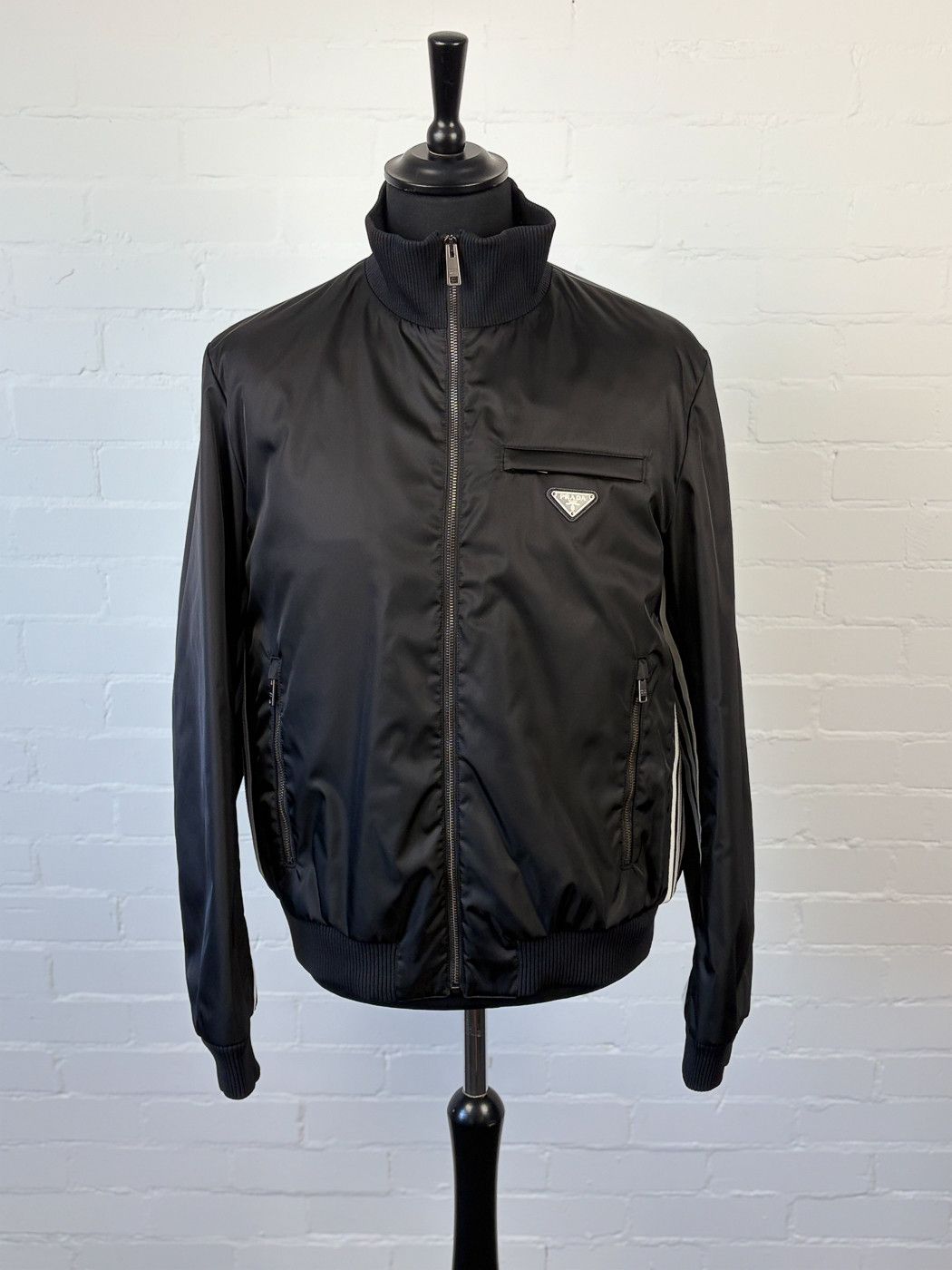Adidas × Prada Prada x Adidas Re-Nylon Track Jacket - Black Size US L / EU 52-54 / 3 - 2 Thumbnail