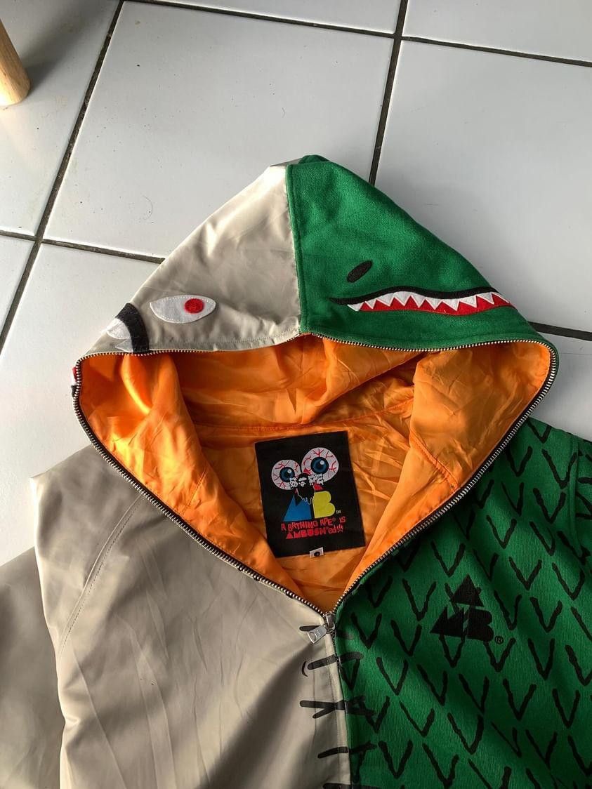 Ambush Design × Bape 2010 Bape x Ambush Half Shark Alligator Full Zip Hoodie Size US M / EU 48-50 / 2 - 5 Thumbnail