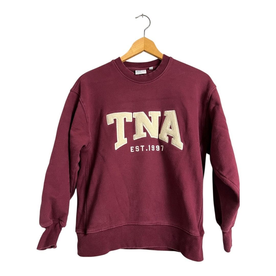 TNA TNA Sweat fleece XS Maroon Crewneck Sweatshirt Boyfriend Size XS / US 0-2 / IT 36-38 - 1 Thumbnail