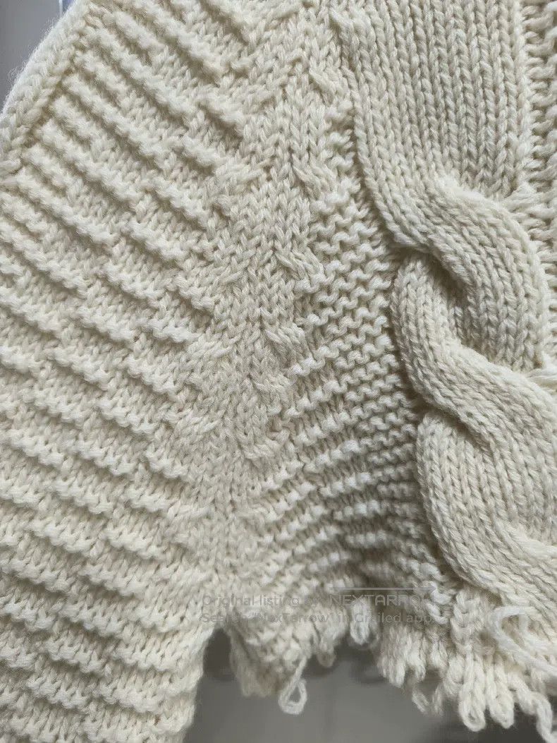 Jil Sander Jil Sander size 34 Cable Knit High-Neck Fringe Knit Short T Size S / US 4 / IT 40 - 2 Thumbnail
