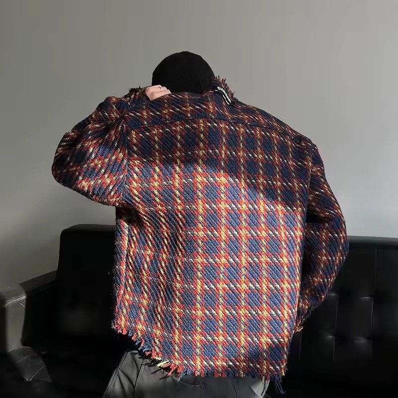Other Vintage Retro Plaid Tassel Woolen Loose Jacket Size US XL / EU 56 / 4 - 2 Thumbnail