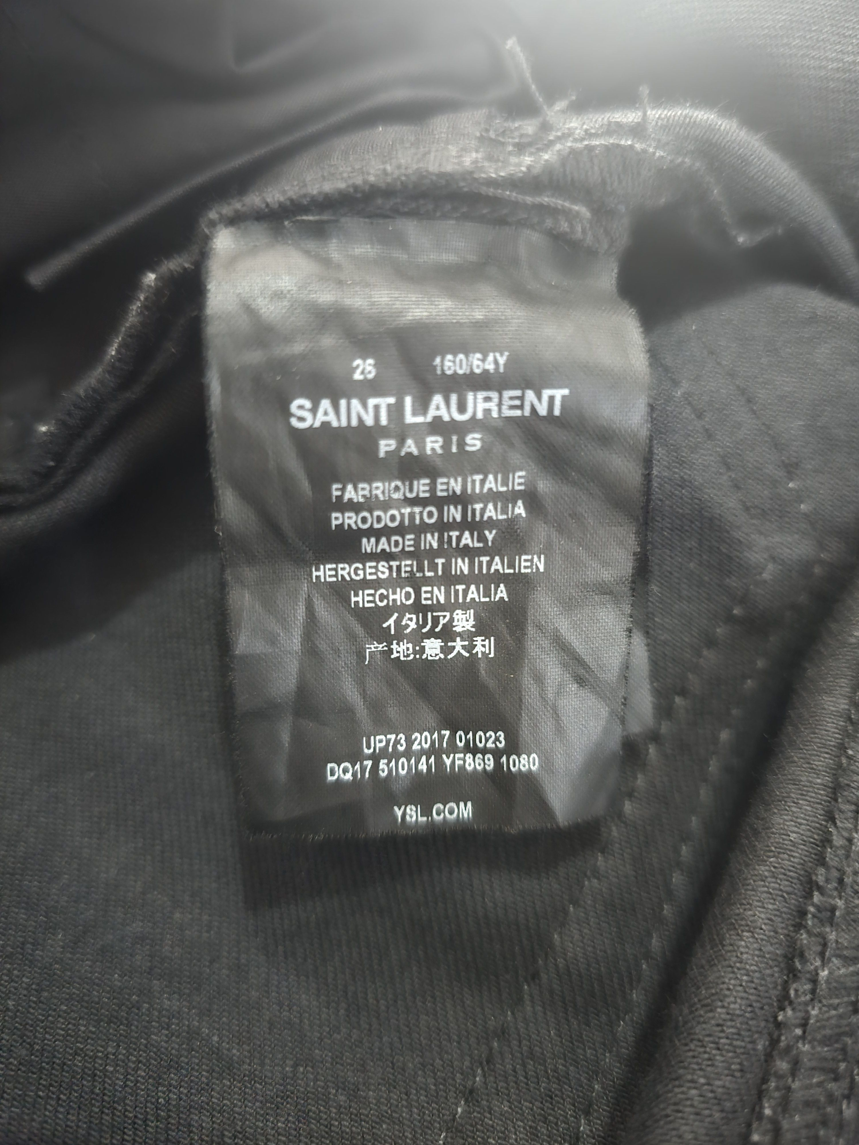 Saint Laurent Paris Saint Laurent Paris D05 Black Denim Size 26" / US 2 / IT 38 - 5 Thumbnail