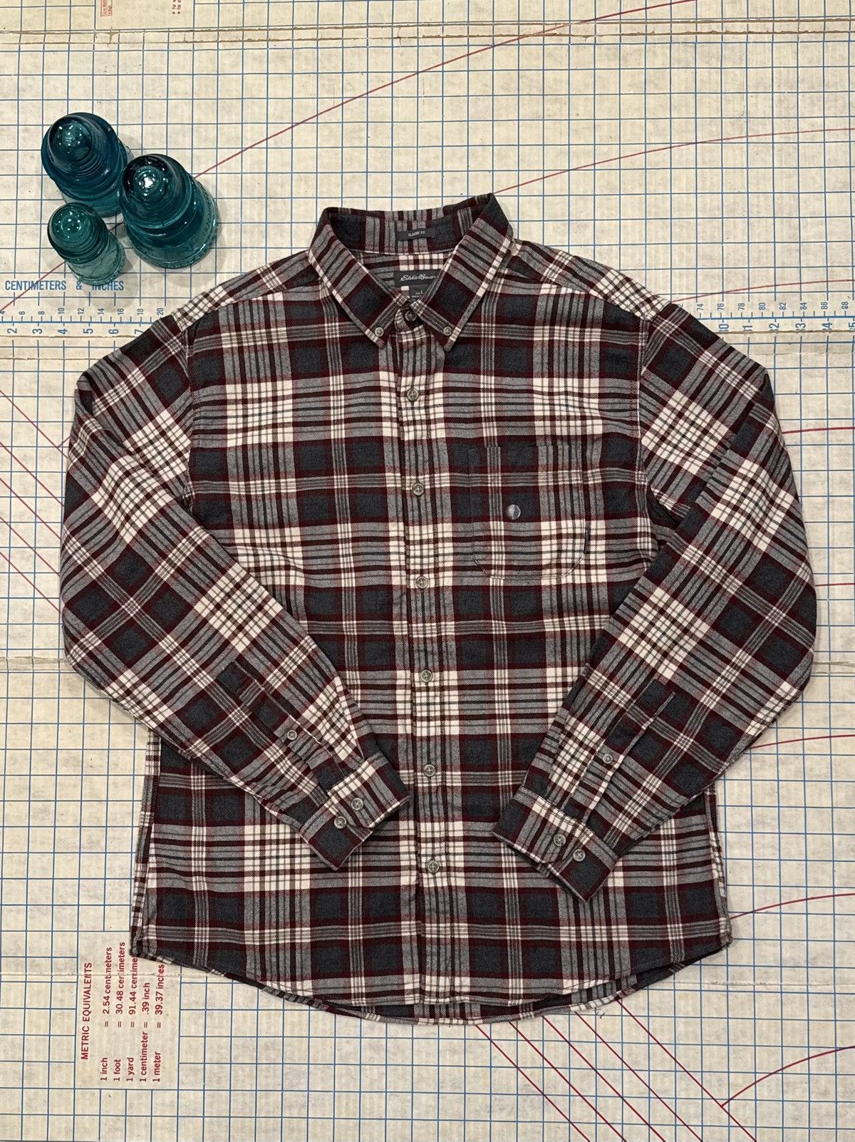 Eddie Bauer NWT Eddie Bauer Classic Fit Flannel Button Up Mens Large Size US L / EU 52-54 / 3 - 8 Thumbnail