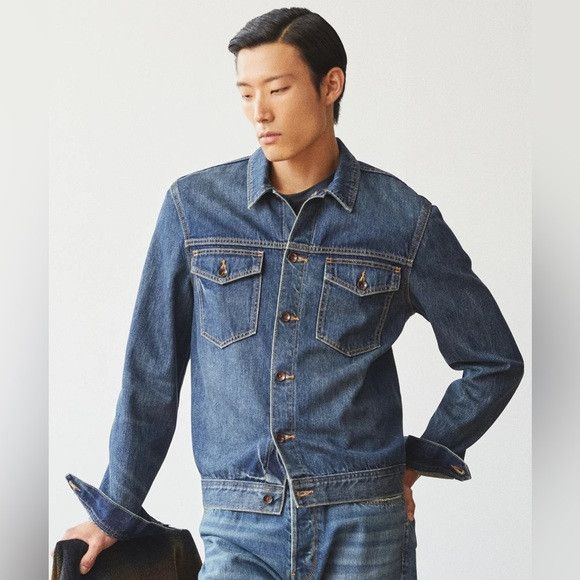 Todd Snyder Todd Snyder Denim Jacket Lined Wool Blend Size L Size US L / EU 52-54 / 3 - 1 Thumbnail