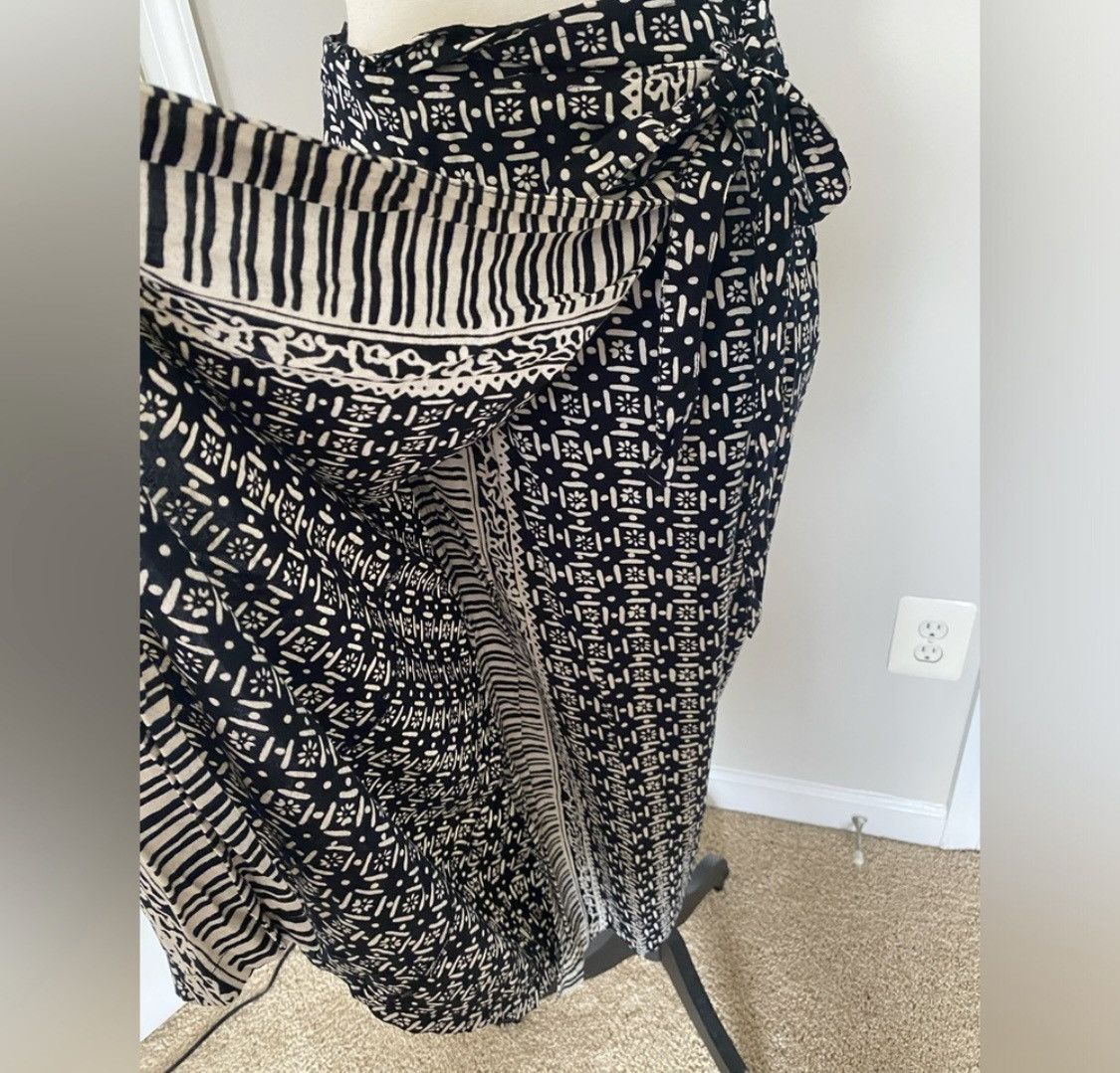 Vintage VINTAGE STYLEWORKS BLOCK PRINT ADJUSTABLE SARONG WRAP SKIRT Size 34" / US 12 / IT 48 - 5 Thumbnail