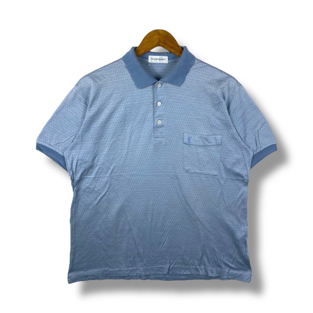 Vintage × Yves Saint Laurent Vintage 90's YVES SAINT LAURENT Pocket Polo Shirt Free Size Size US M / EU 48-50 / 2 - 1 Thumbnail