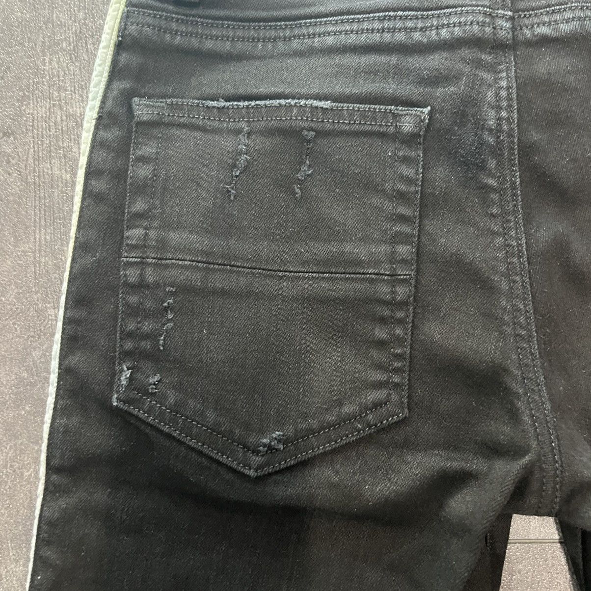 Amiri Amiri Track Skinny Fit Distressed Stretch Aged Black Denim Size US 29 - 11 Thumbnail