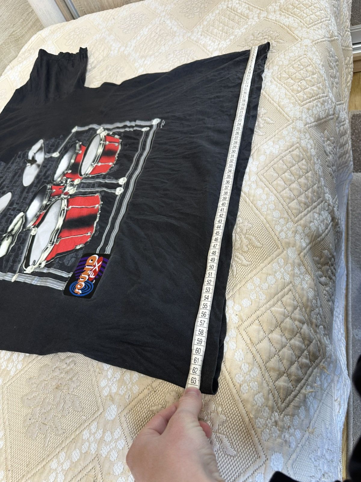 Band Tees 🔥 1997 Vintage Sound FX Printed T Shirt Drum Rock Metal Punk Size US XL / EU 56 / 4 - 11 Thumbnail