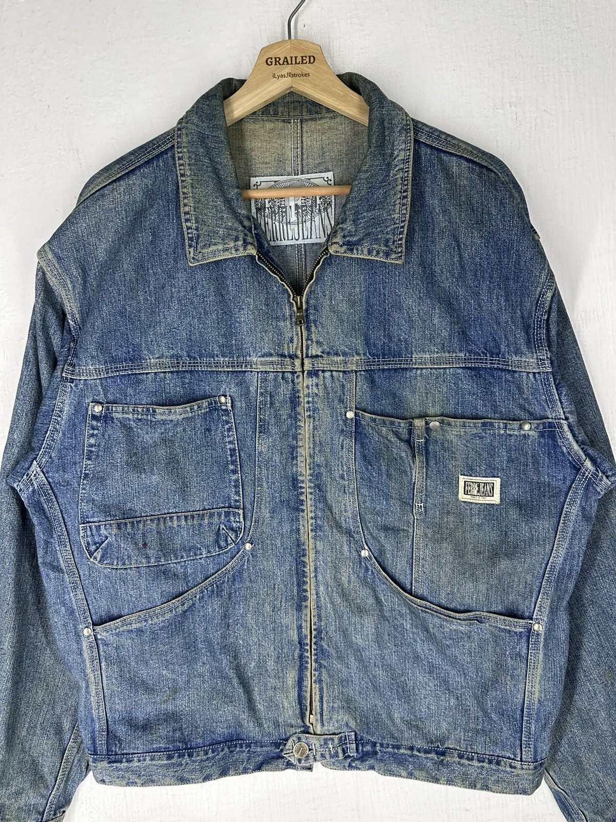 Ferre × If Six Was Nine × Vintage Vintage Ferre Jeans Sun Faded Worker Jacket Size US L / EU 52-54 / 3 - 4 Thumbnail