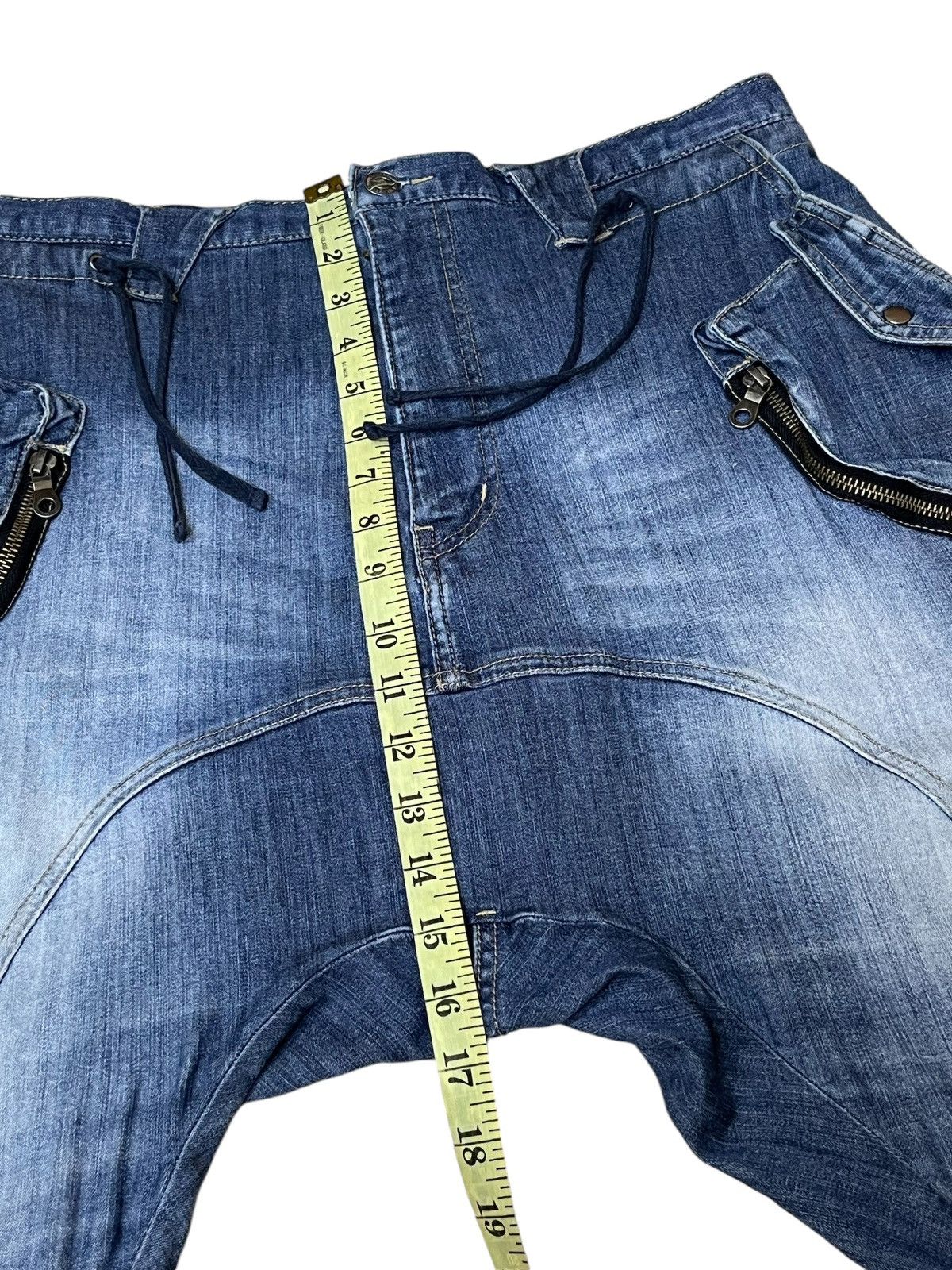 PPFM SICK🔥JAPANESE BRAND PPFM DROP CROTCH MULTIPOCKET JEANS Size US 33 - 17 Thumbnail