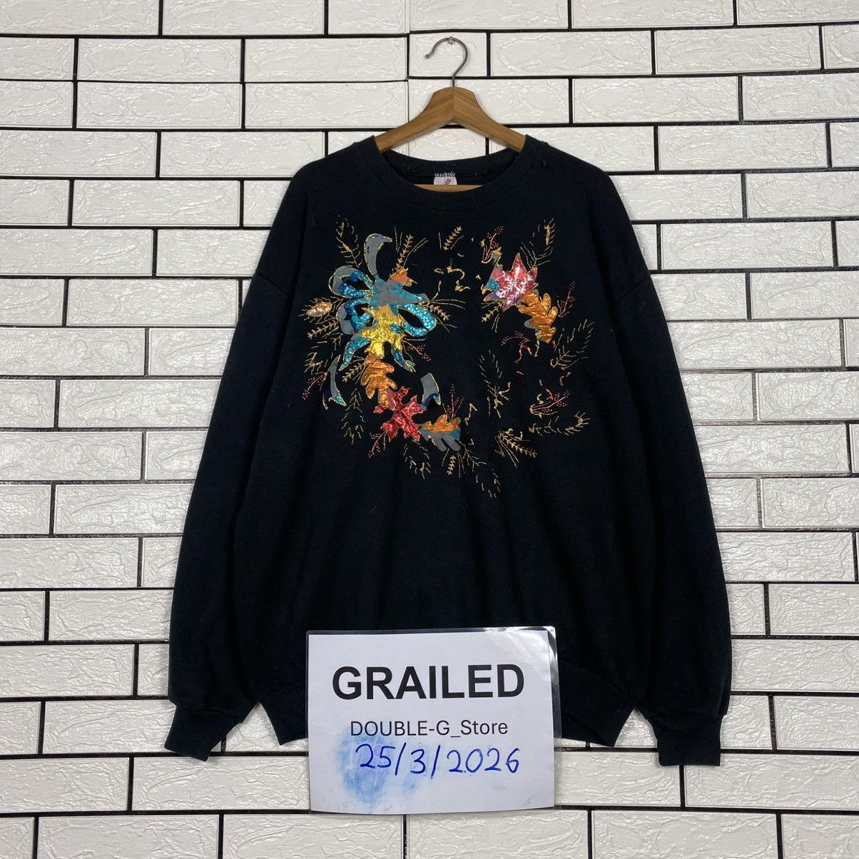 Vintage Vintage Sweatshirt Jerzees USA Art Design Size US XL / EU 56 / 4 - 1 Thumbnail