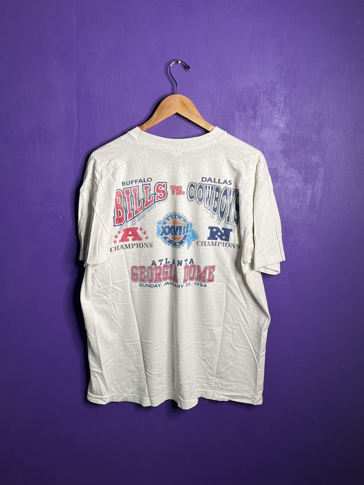 NFL × Vintage Vintage 1994 Super Bowl XXVIII georgiadome t-shirt Size US XL / EU 56 / 4 - 2 Thumbnail