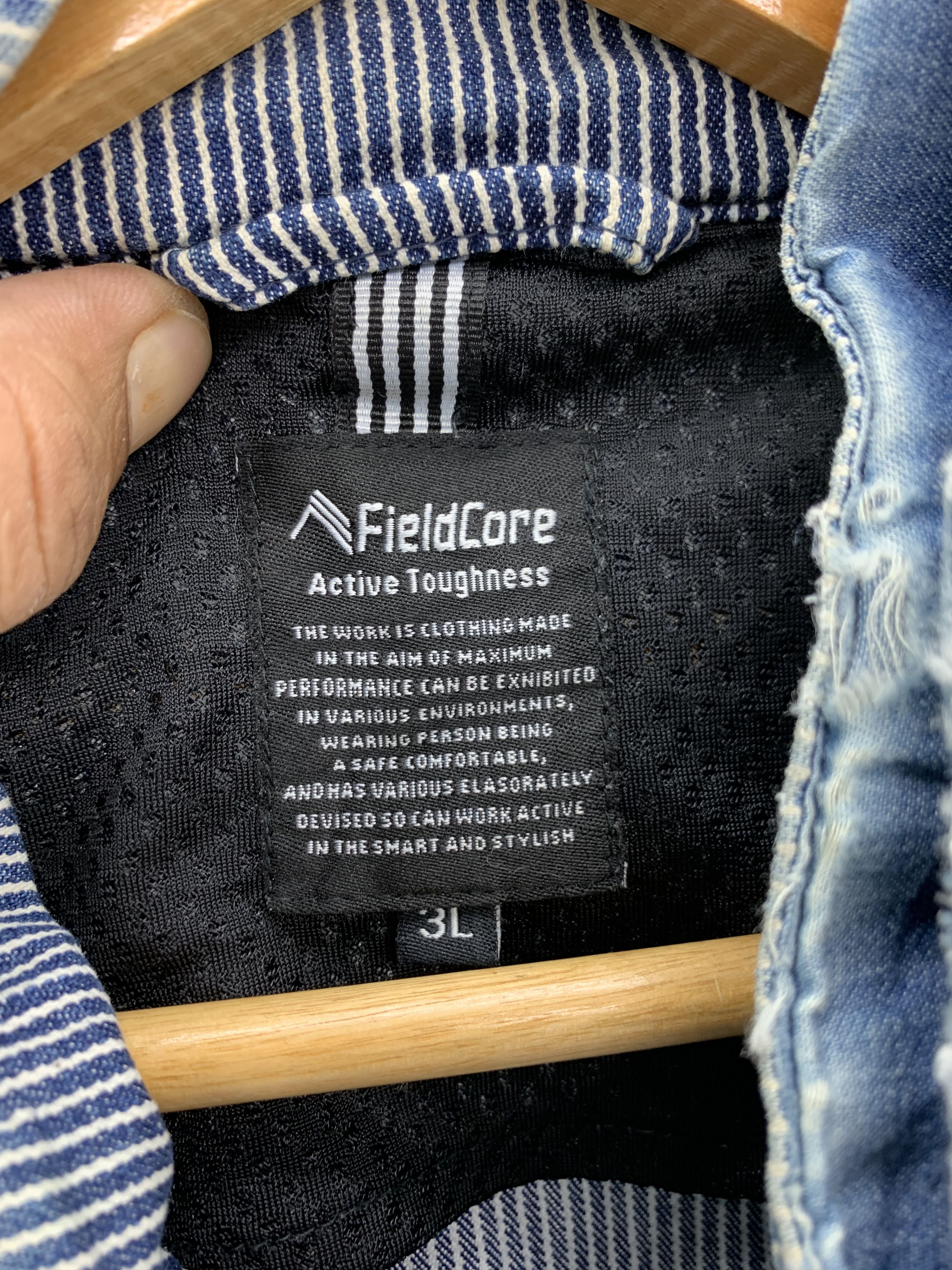 Japanese Brand Fieldcore Stripe Hickory Workwear Size US S / EU 44-46 / 1 - 5 Thumbnail