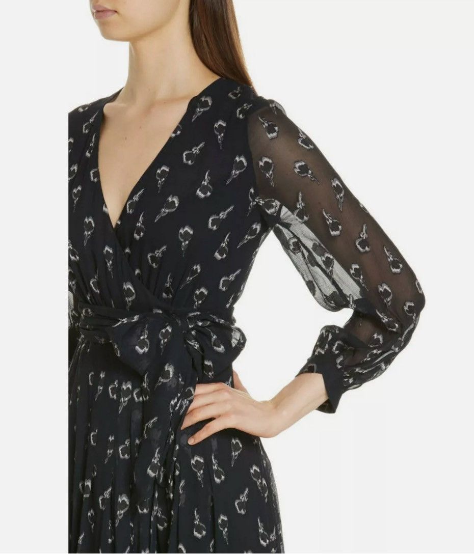 ba&sh ba&sh memory noir lady wrap dress with sash belt Size L / US 10 / IT 46 - 3 Thumbnail