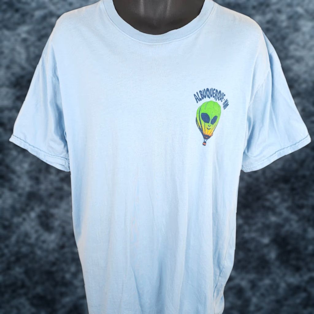 Vintage Nike Shirt Albuquerque New Mexico Alien Hot Air Balloon Blue XL Mens Shirt Size US XL / EU 56 / 4 - 1 Thumbnail
