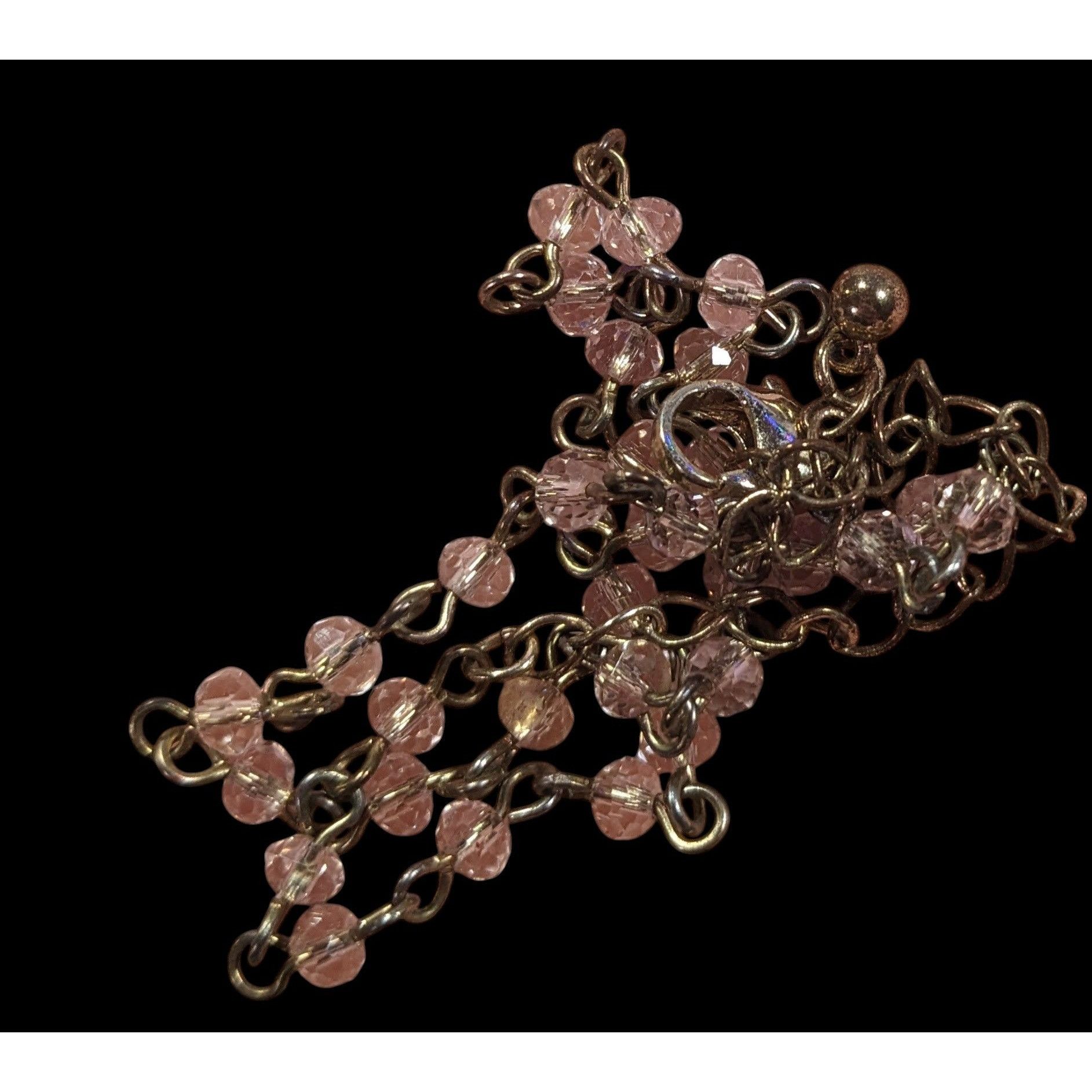 Other Minimalist Pink Glass Beaded Chain Necklace Size ONE SIZE - 7 Thumbnail