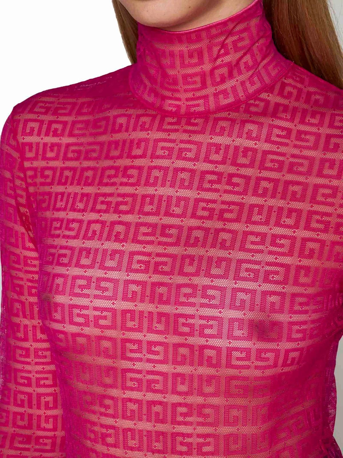 Givenchy o1gr1nt0125 Long-Sleeved Bodysuit in Fuchsia Size M / US 6-8 / IT 42-44 - 5 Thumbnail