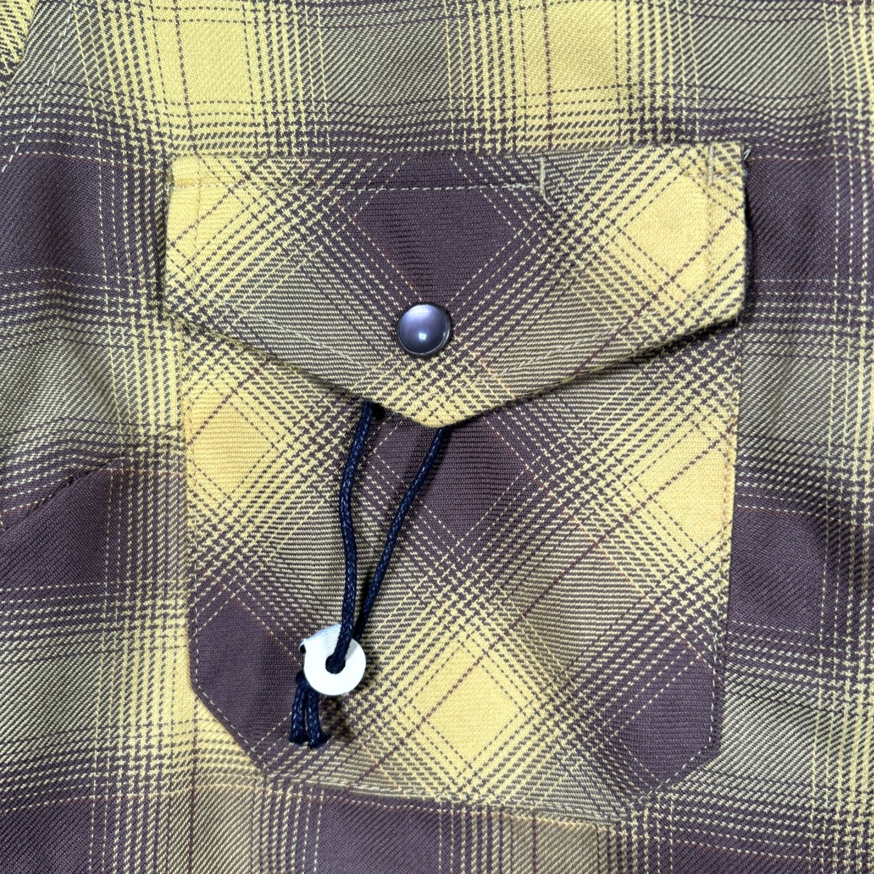 CO Dixxon Shirt Womens M Plaid Flannel Long Sleeve Button-Up Snow Pearl Snap Yellow Brown Multicolor Size M / US 6-8 / IT 42-44 - 6 Thumbnail
