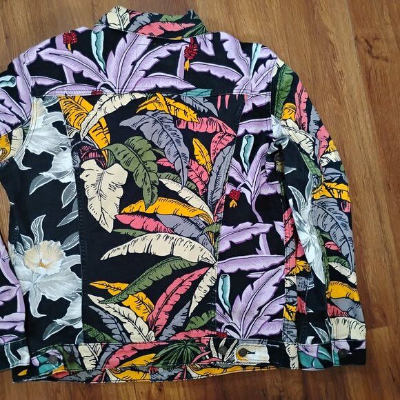 Levi's Levi's Signature Tropic Hawaiian Floral Denim Jean Jacket Size US XL / EU 56 / 4 - 8 Thumbnail