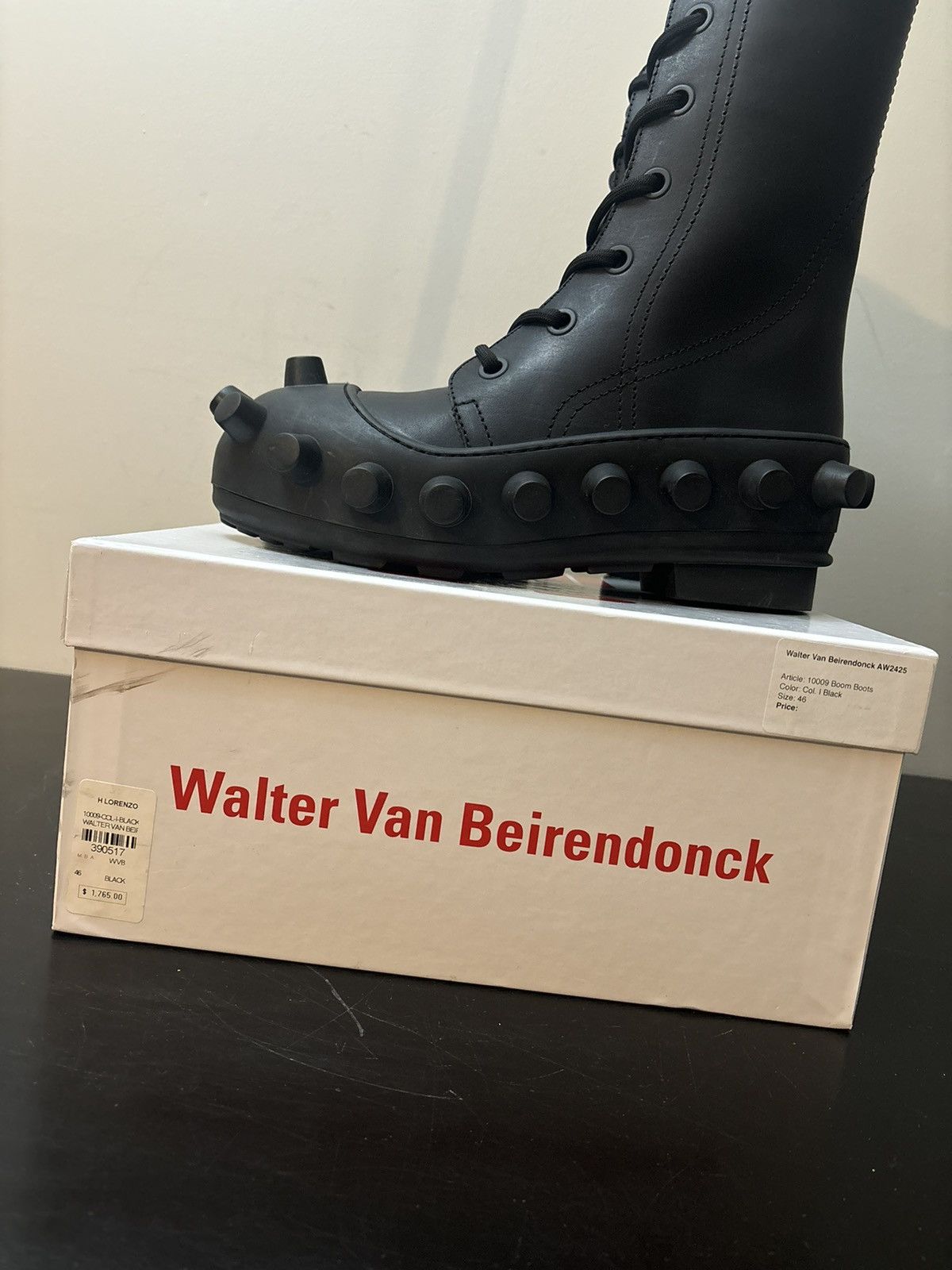 Walter Van Beirendonck Walter Van Beirendonck Boom Leather Rubber Sole Boots Black Size US 13 / EU 46 - 8 Thumbnail