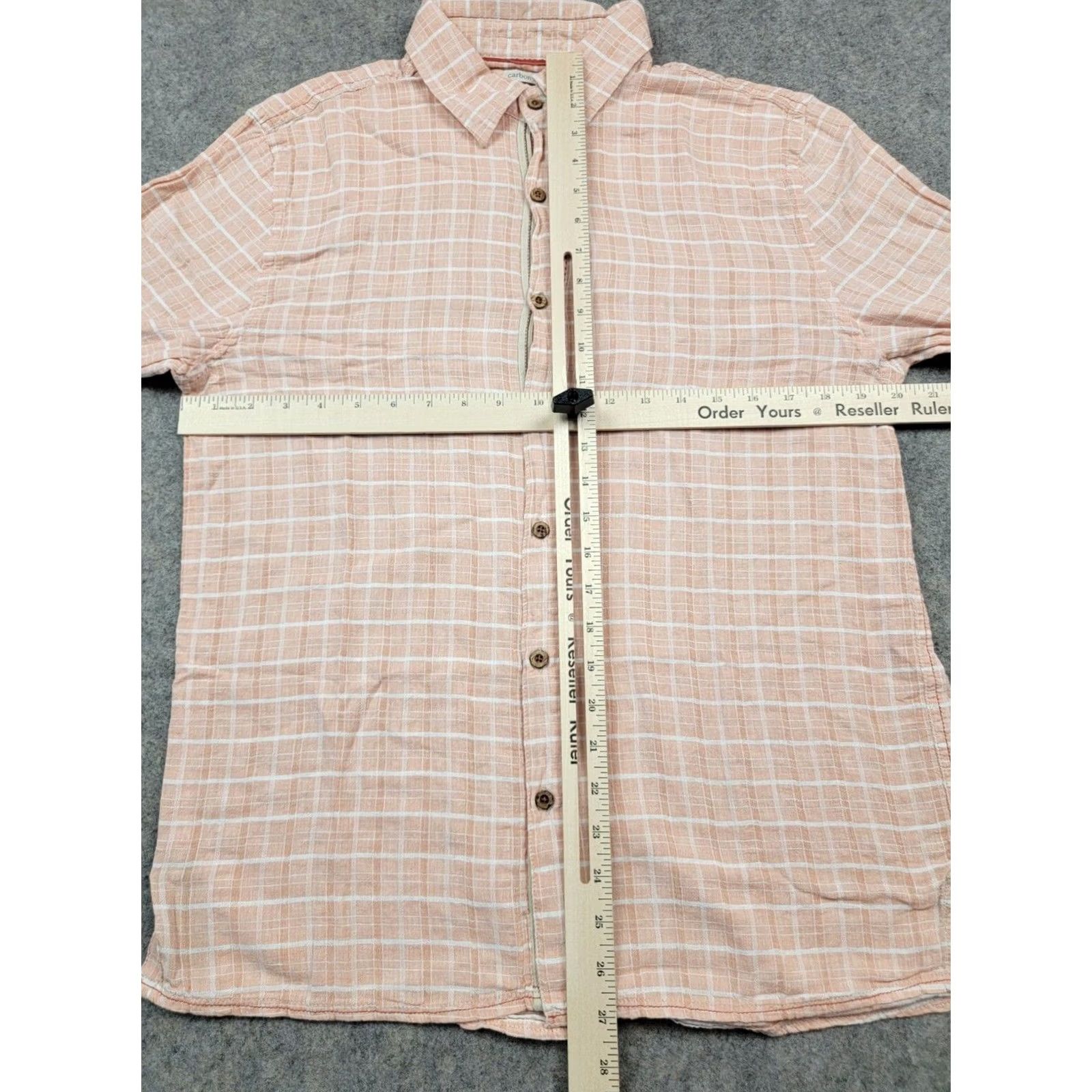 Carbon2Cobalt Carbon 2 Cobalt Shirt Mens Large Pink White Plaid Linen Blend Button Up Size US L / EU 52-54 / 3 - 2 Thumbnail