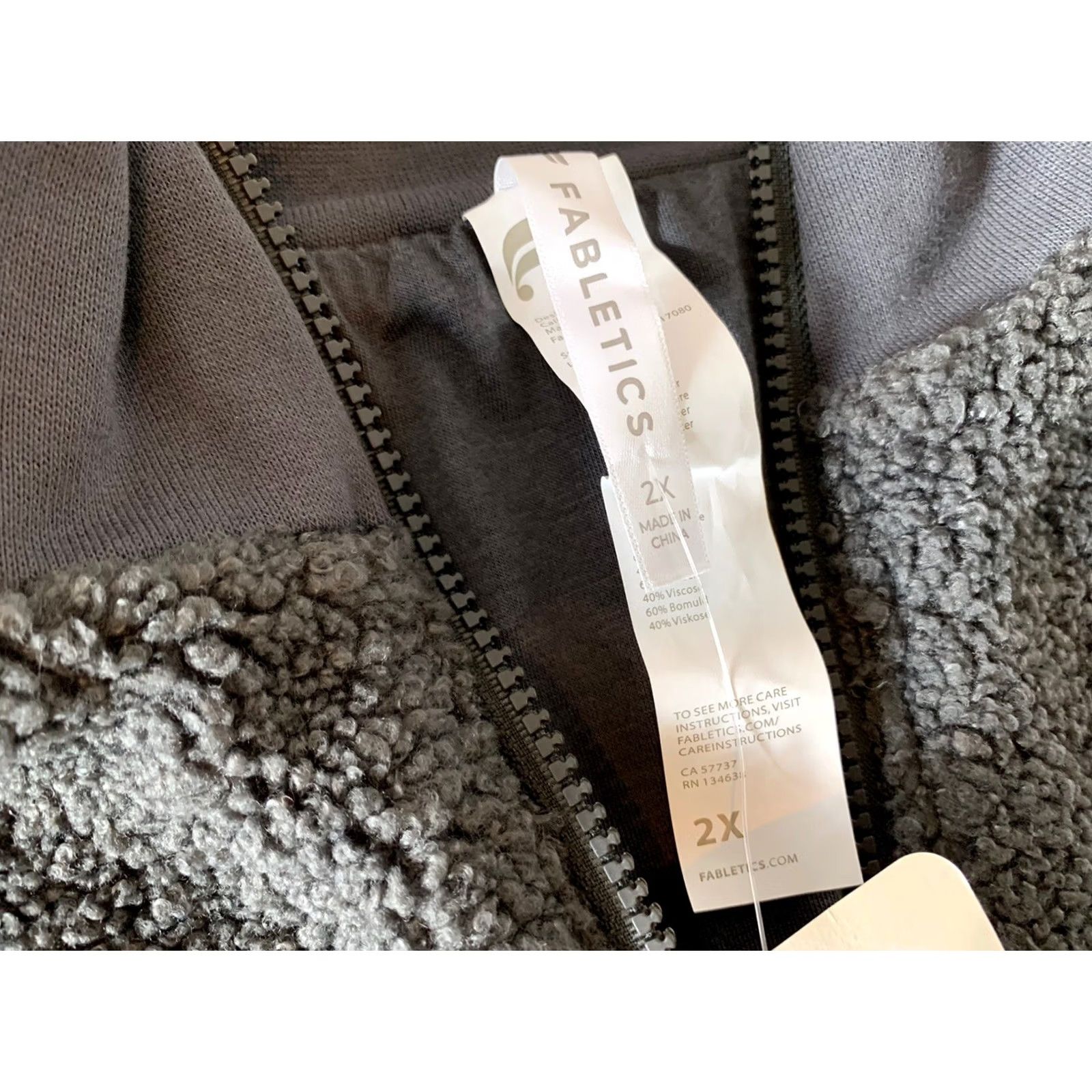 Fabletics FABLETICS Dream Polar Fleece 1/4 Zip Jacket 2X Gray Womens Pullover Modern fleece jacket Size XXL / US 16-18 / IT 52-54 - 3 Thumbnail