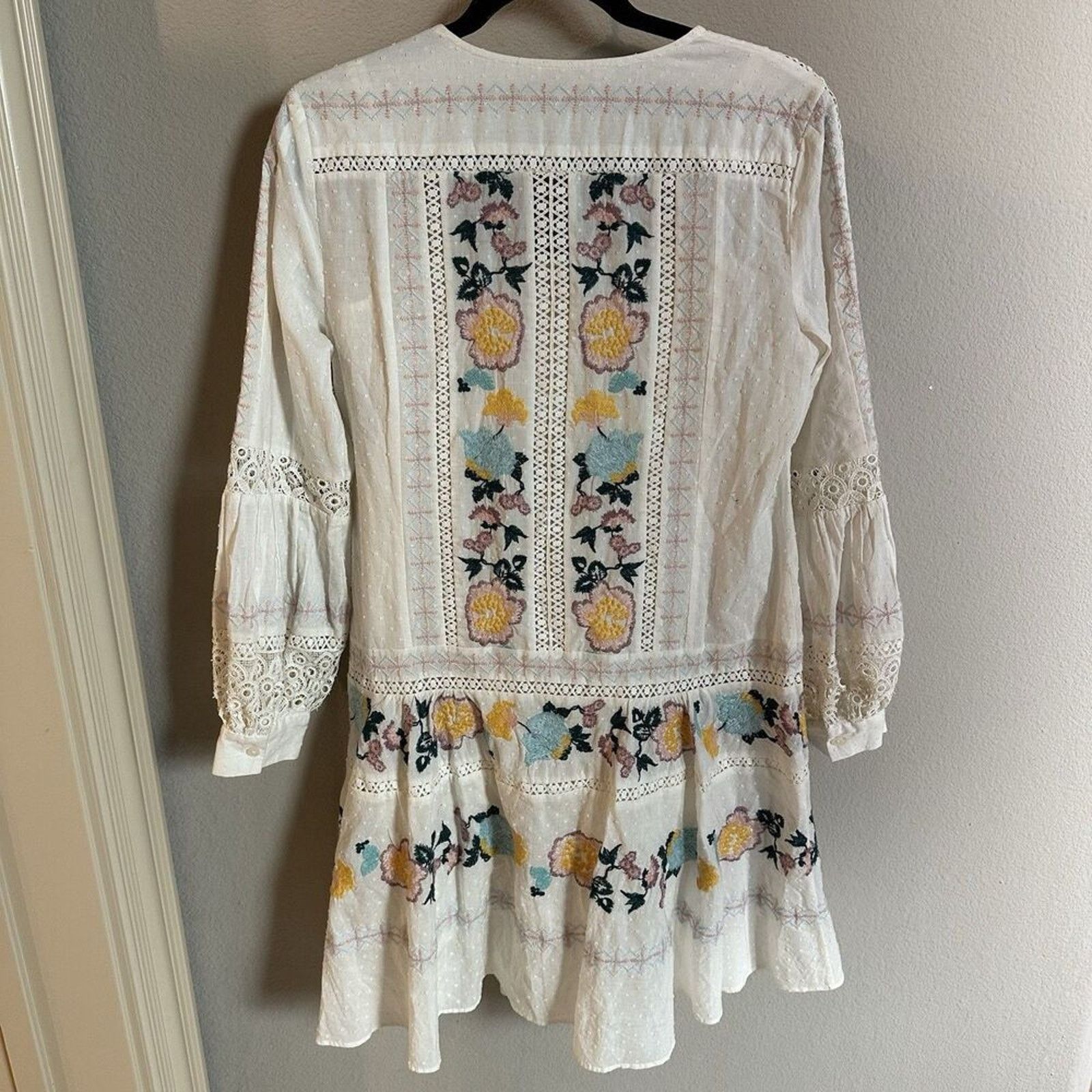 Tory Burch Tory Burch | S |Embroidered Crocheted Boho Hippie Mini Dress Size S / US 4 / IT 40 - 7 Thumbnail