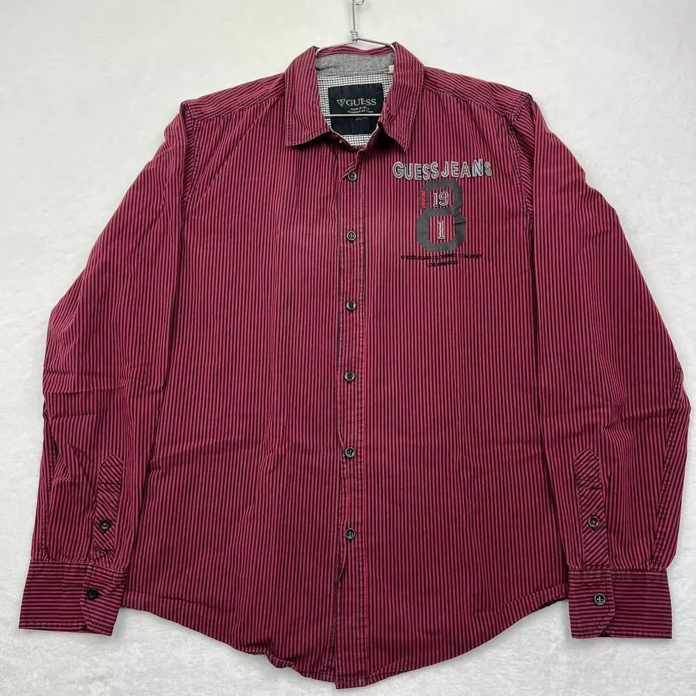 Guess Guess Jeans Shirt Men Stripes Button Up Long Sleeve Cotton M Size US M / EU 48-50 / 2 - 1 Thumbnail