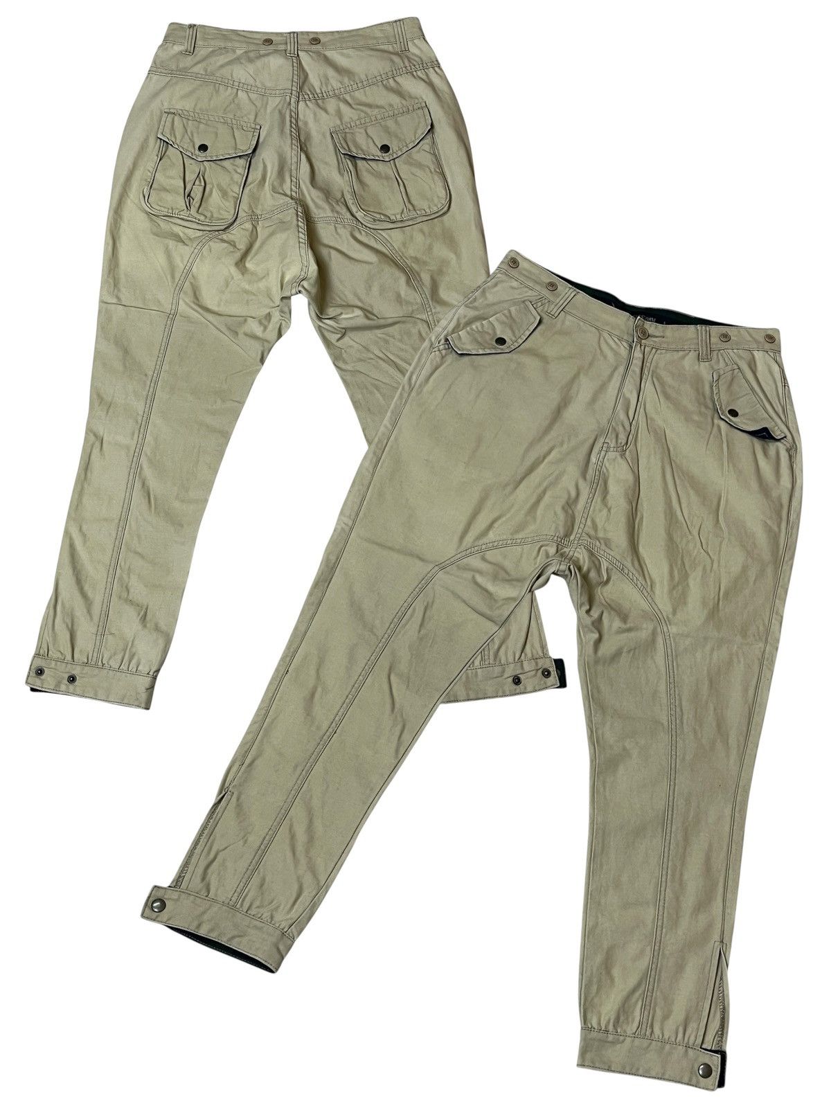 Japanese Brand Sick y2k japanese amekaji JUNGLE STORM drop crotch pants Size US 32 / EU 48 - 1 Thumbnail
