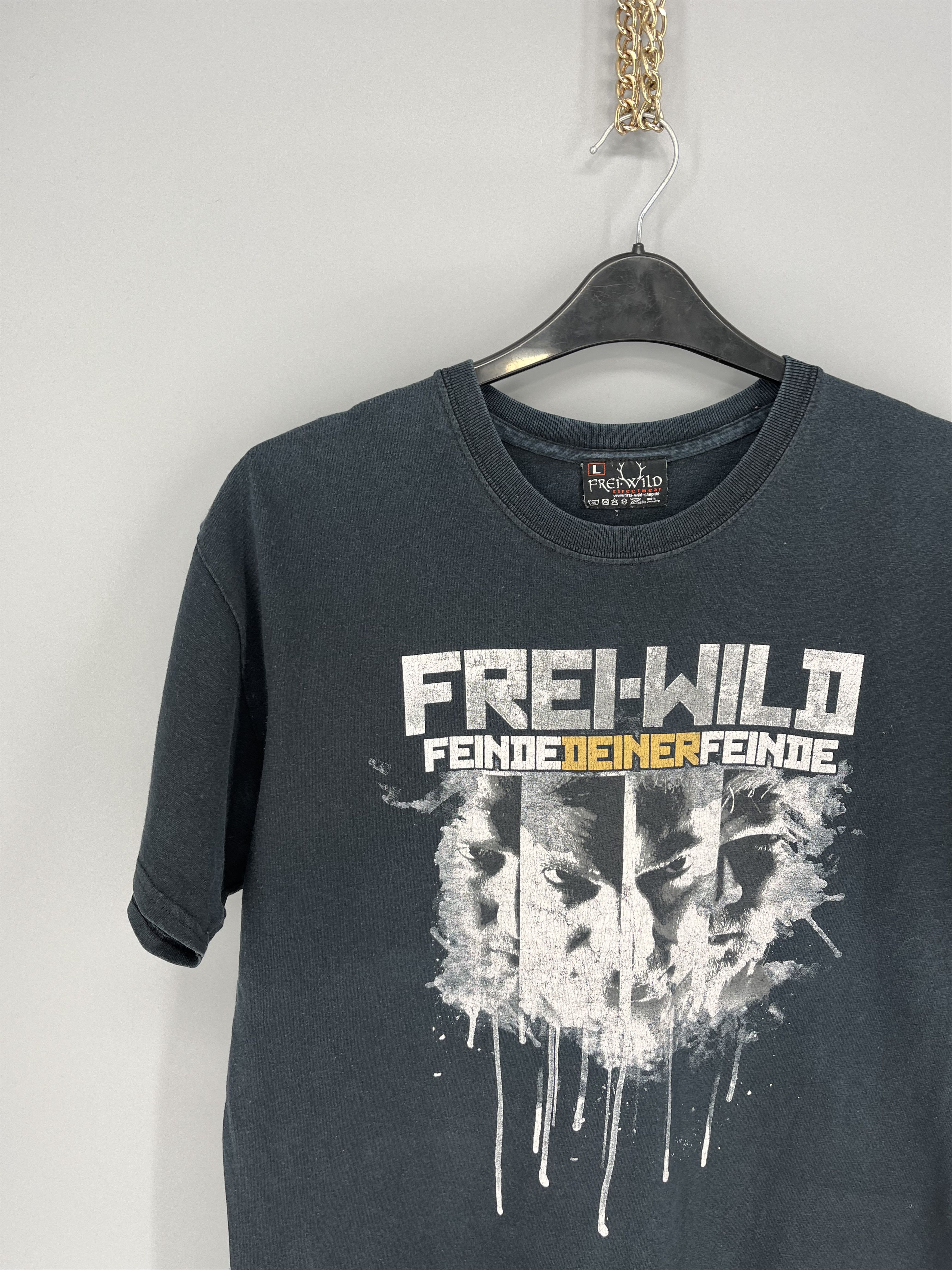 Band Tees Vintage Frei WILD Band tee Skull T shirt Black Size US L / EU 52-54 / 3 - 4 Thumbnail
