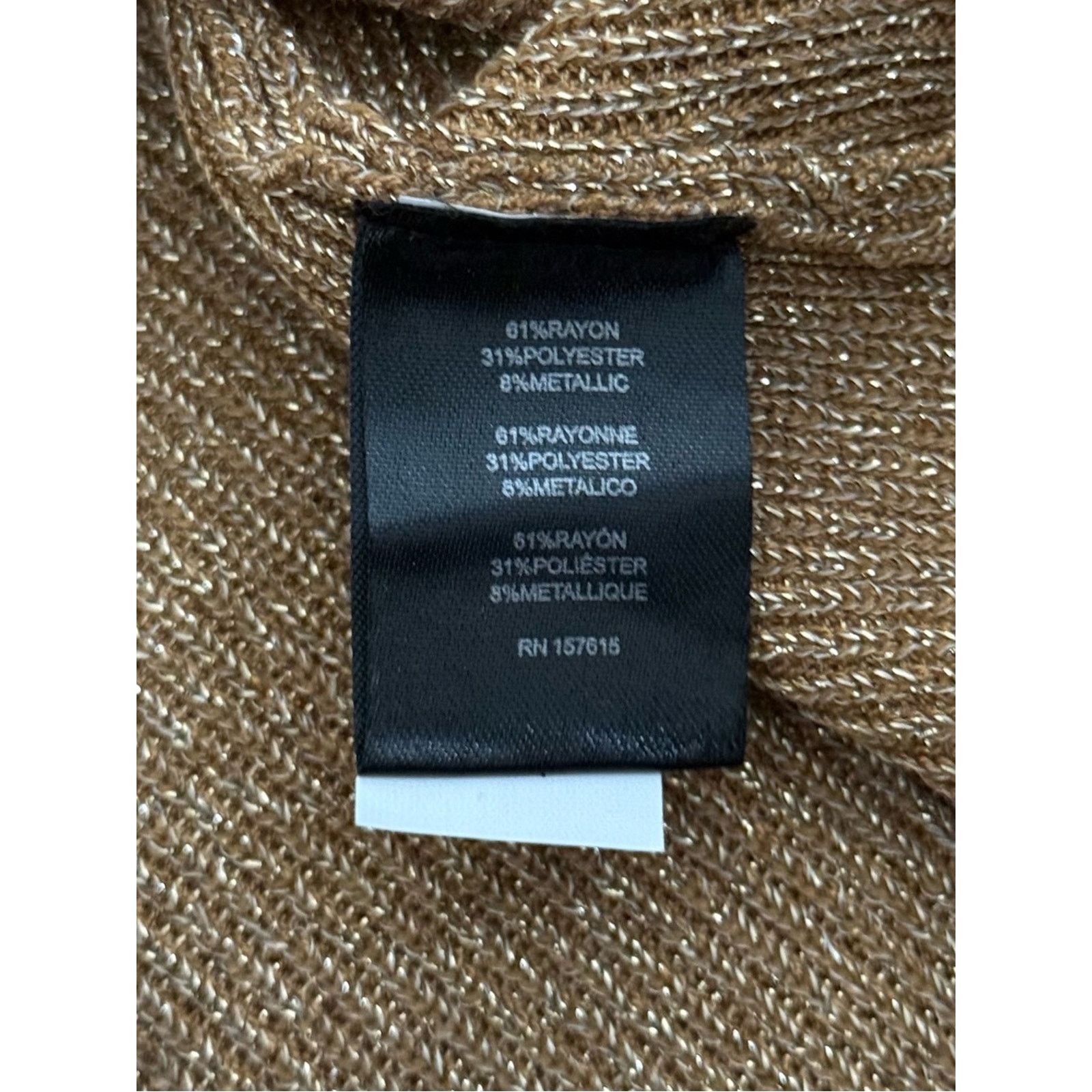 Elie Tahari Tahari ASL Camel/Gold Sleeveless Mock Neck Sweater Sz L NWT Size L / US 10 / IT 46 - 5 Thumbnail