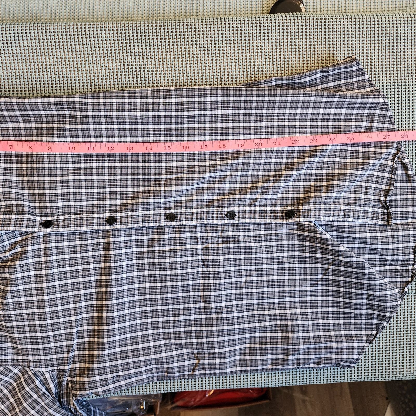 Zara Zara Man Super Slim Fit Men's Gray/White Plaid Shirt Size M Size US M / EU 48-50 / 2 - 3 Thumbnail