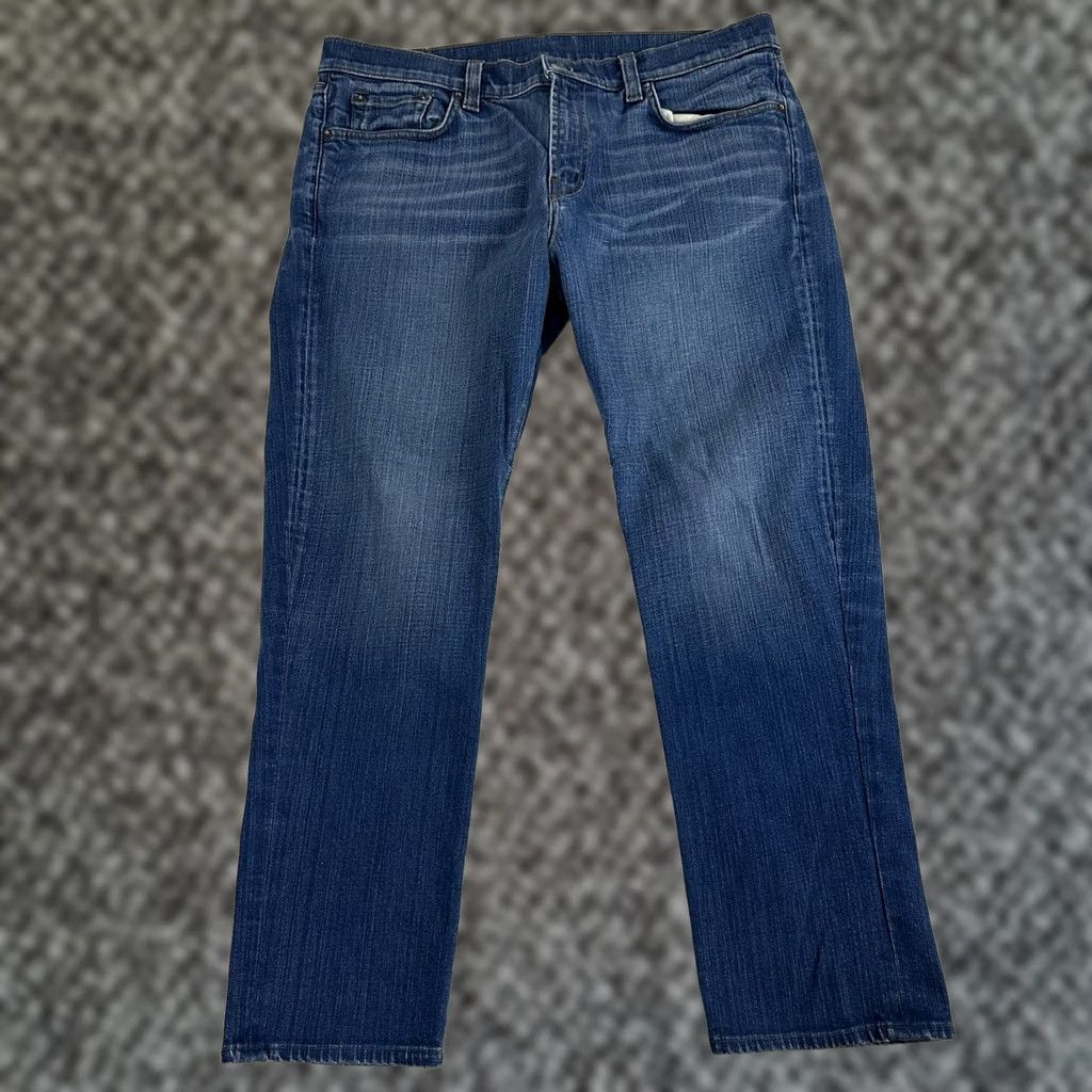 J Brand J Brand Kane Blue Slim Straight Jeans 38x28 Mens Cotton Stretch Zip Waist 38 Inseam 28 Medium Brushed 100% Cotton Jeans Straight Fit Vintage No Size US 38 / EU 54 - 1 Thumbnail
