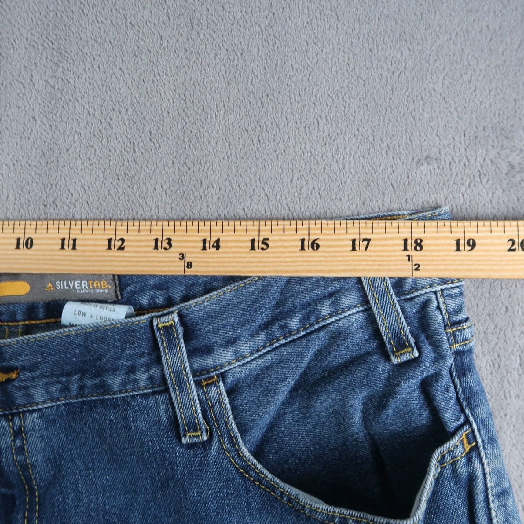 Levi's VINTAGE Levi's Silvertab Jeans Denim 38x30 (37x28.5) Blue Low Loose Fit Baggy Mens Size US 38 / EU 54 - 7 Thumbnail