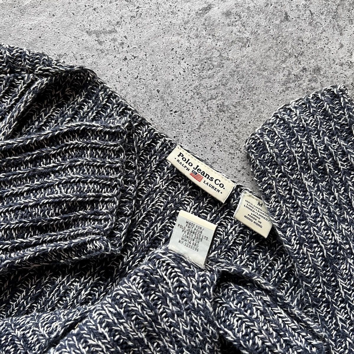 Polo Jeans Co. Ralph Lauren Vintage Gray Linen Sweater