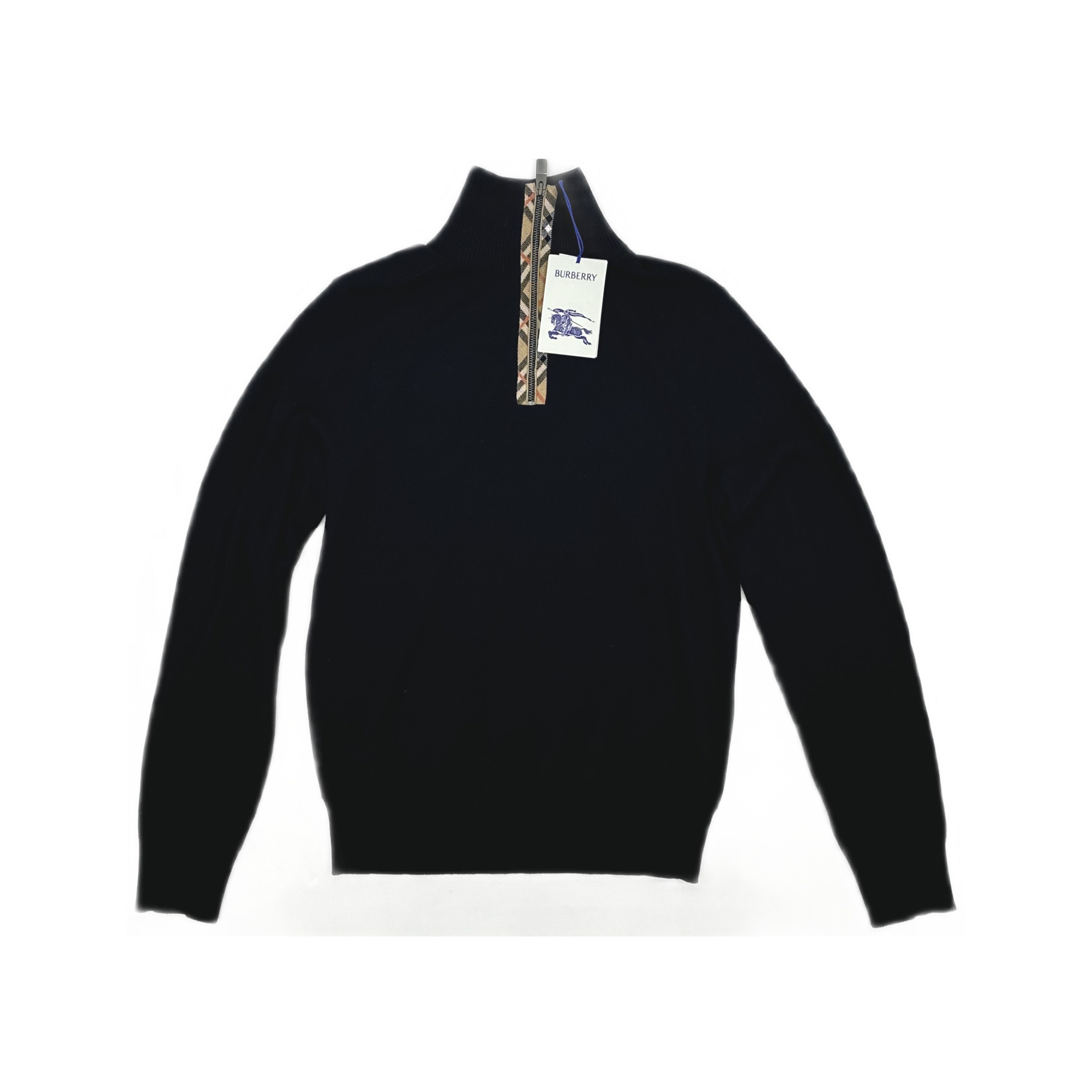Burberry Burberry Check Trim Wool Half-Zip Sweater Size S Size US S / EU 44-46 / 1 - 1 Thumbnail